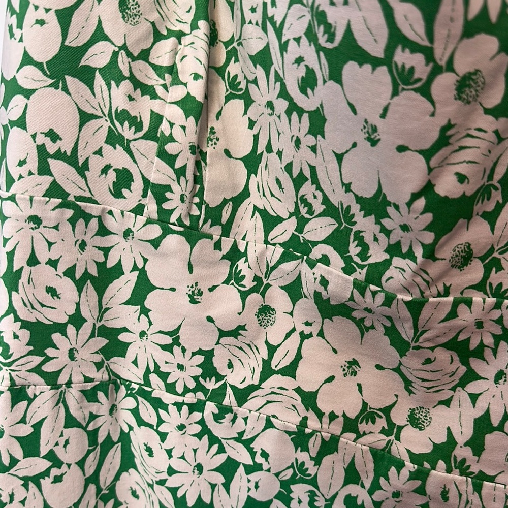 Floral Green Sleeveless Dress Anthropologie - Picture 2 of 4